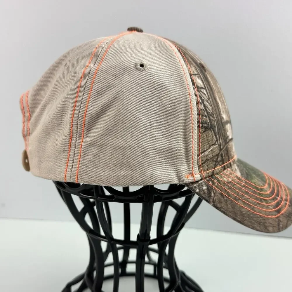 H3 Headwear Baseball Cap Realtree Camouflage Beige Orange SnapBack One Size‎ EUC